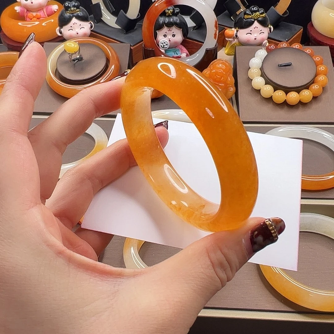 石英质玉（黄龙玉）未镶嵌手镯