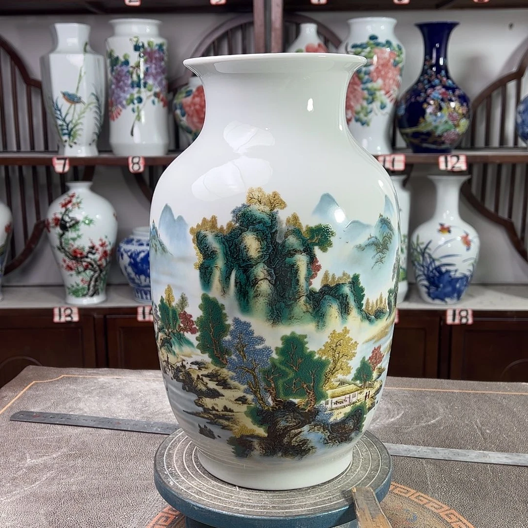 摆件陶景德镇陶瓷大冬山川