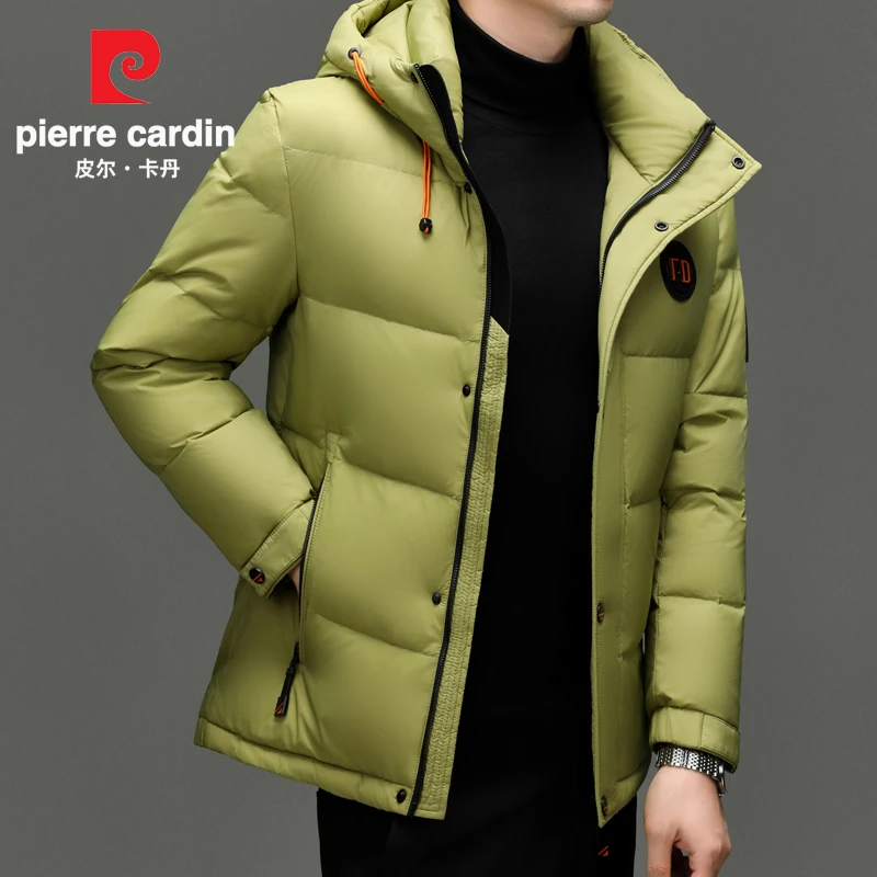 皮尔卡丹正品高档90鸭绒冬季加厚面包羽绒服男士休闲时尚保暖外套