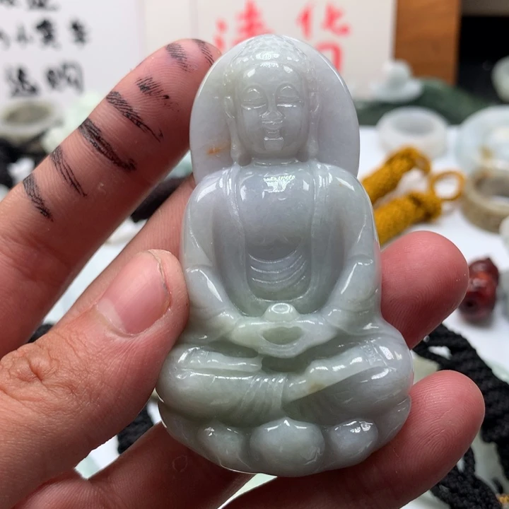 翡翠未镶嵌颈饰保真天然a货翡翠