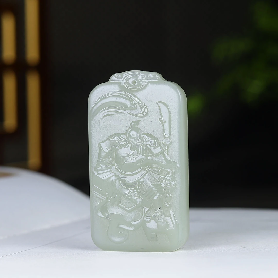 122861和田玉晴水关公玉牌