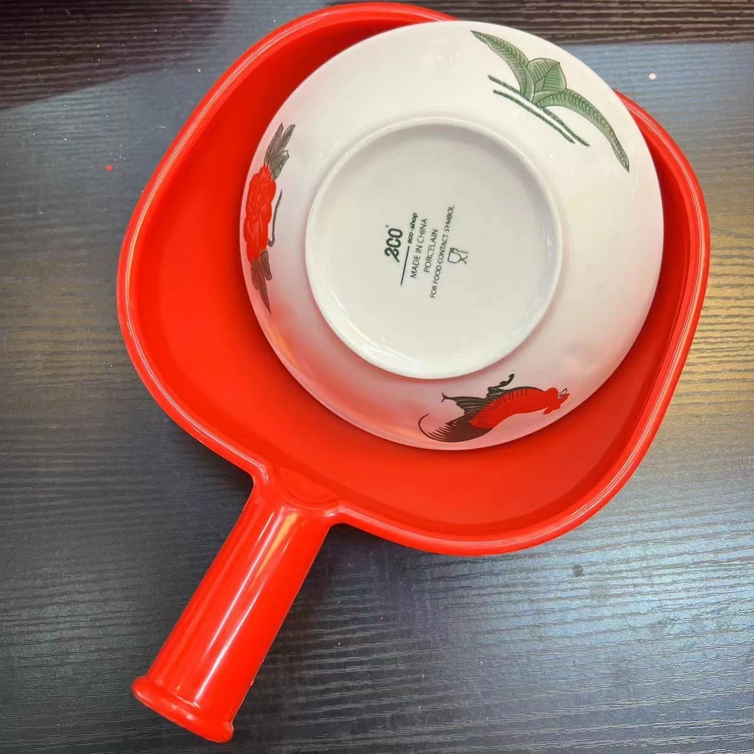 潮汕出花园水瓢公鸡碗加厚水勺舀水塑料长柄成人礼