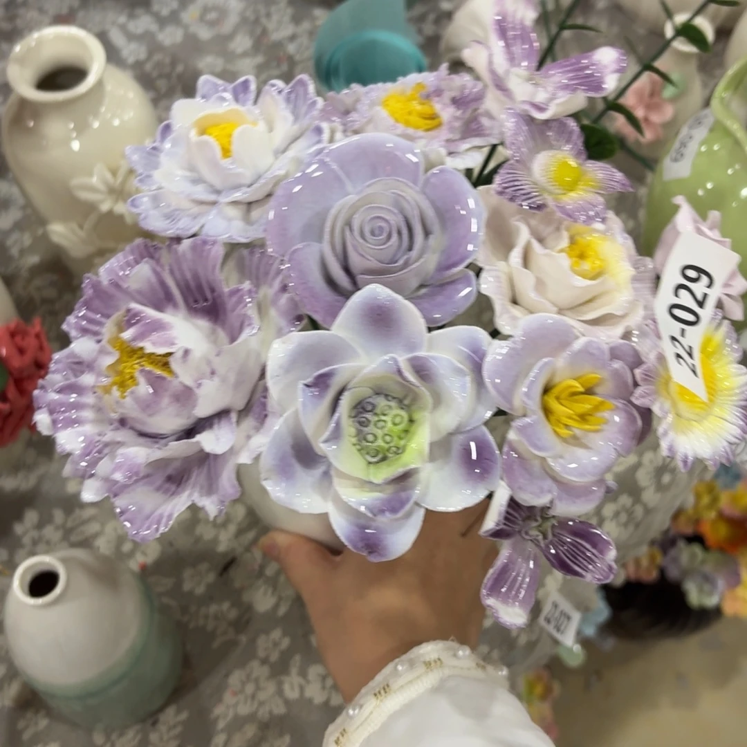 2229 陶瓷花拍满20元发货退款的拉黑