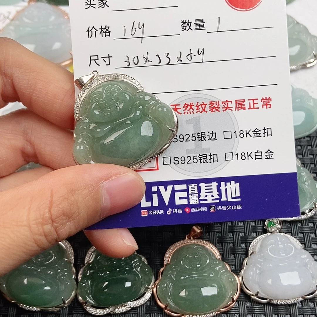 翡翠银S925镶嵌颈饰