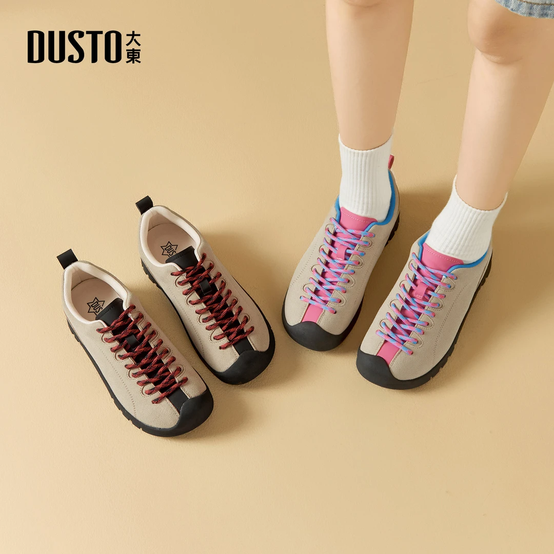 大东女鞋休闲阿甘鞋2025秋季新款时尚外穿舒适户外厚底运动鞋1186