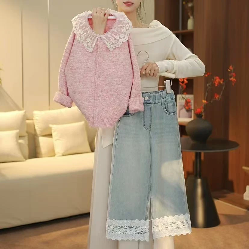 boboe/波波鹅女童秋季新款套装时尚百搭休闲上衣+裤子--Y5234