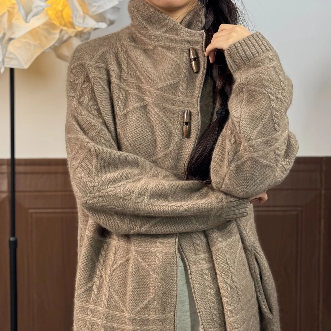 凰语【设计师高端款】100山羊绒潮牌时尚秋冬加厚大衣