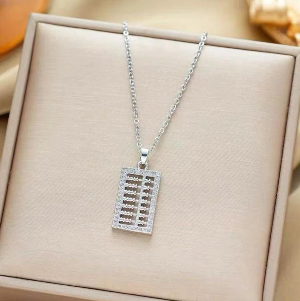 经典百搭招财进宝算盘项链（25697）