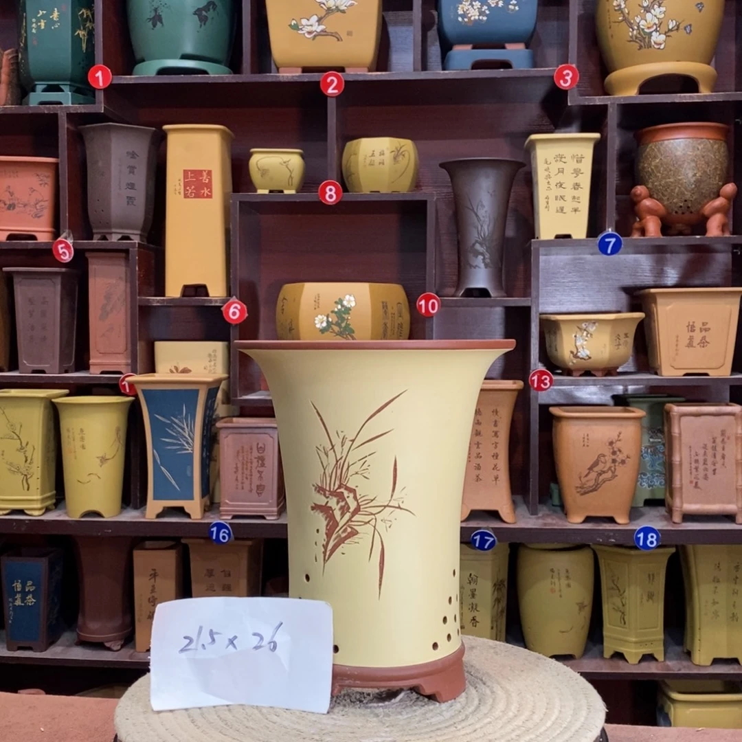 紫砂艺术紫砂花盆