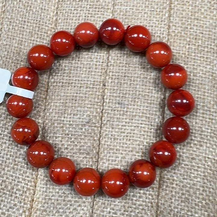 麦***糖南红玛瑙未镶嵌手链手串原矿南红高品质满肉满色双色虎皮