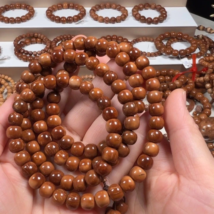 库克手串库克菩提8*9老型珠114颗特价款带眼线