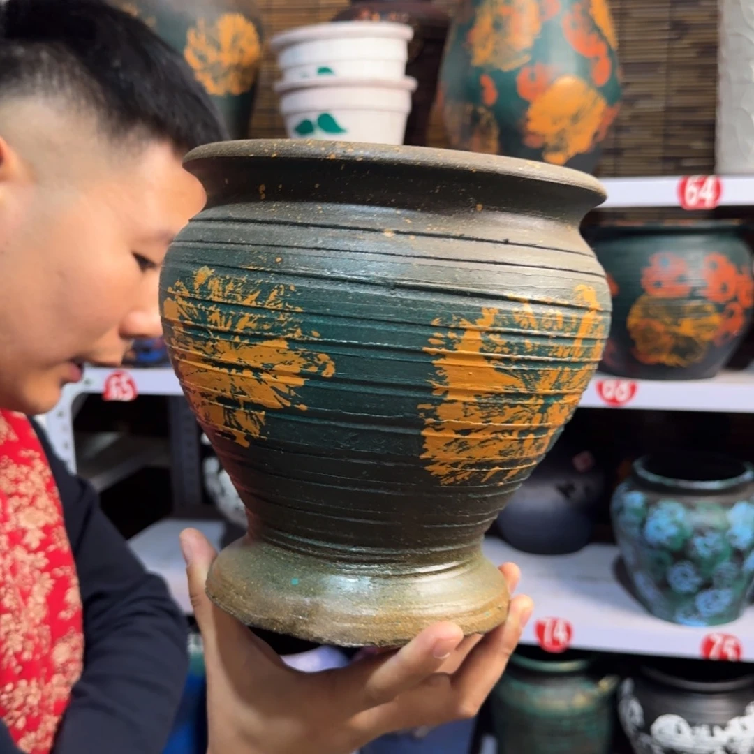 带孔高端浮雕花盆炸炸炸