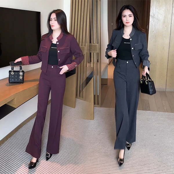 2025秋季新款穿搭时尚洋气穿搭气质休闲显瘦减龄时髦长袖套装83