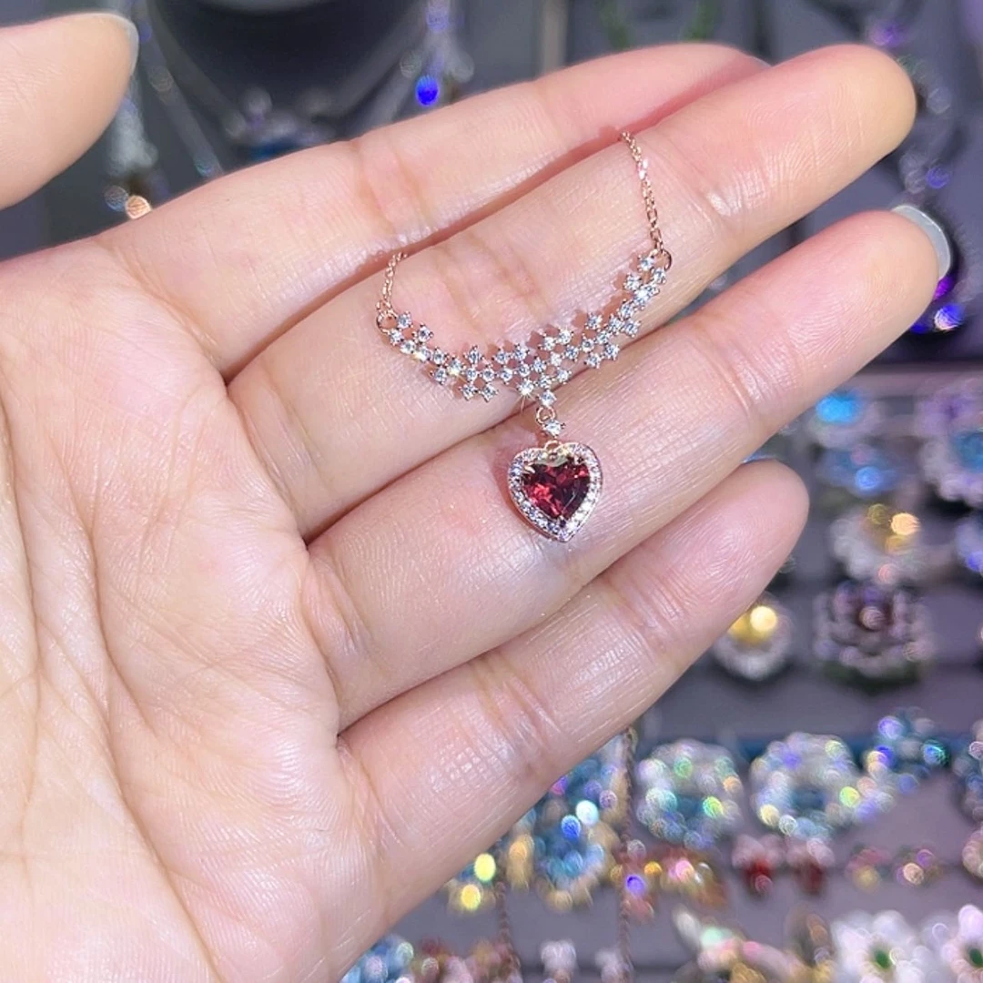 【闪购商品】石榴石颈饰银S925镶嵌