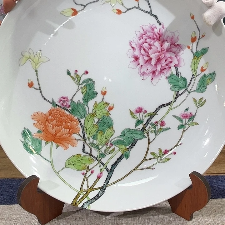 觉***悟瓷盘玉堂富贵盘一块