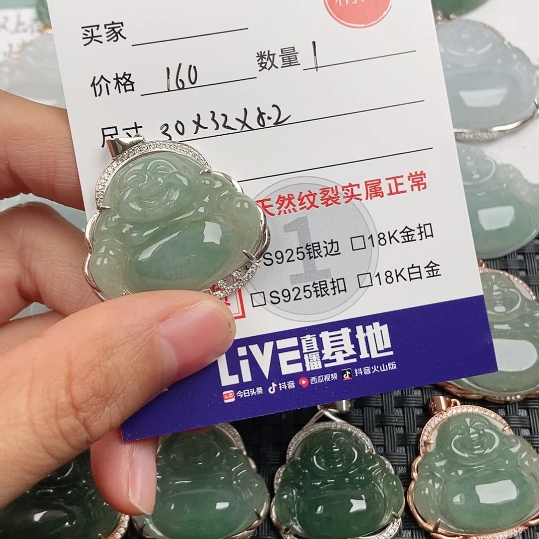 翡翠银S925镶嵌颈饰