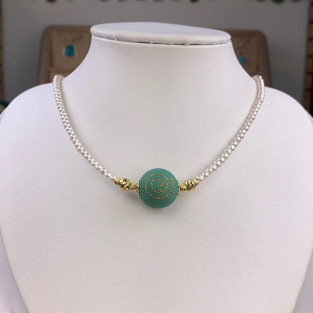 绿松石未镶嵌项链