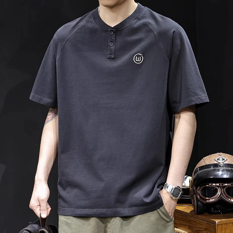 U&PURA美式复古水洗Polo衫男士短袖t恤潮牌大百搭舒适简约潮时尚