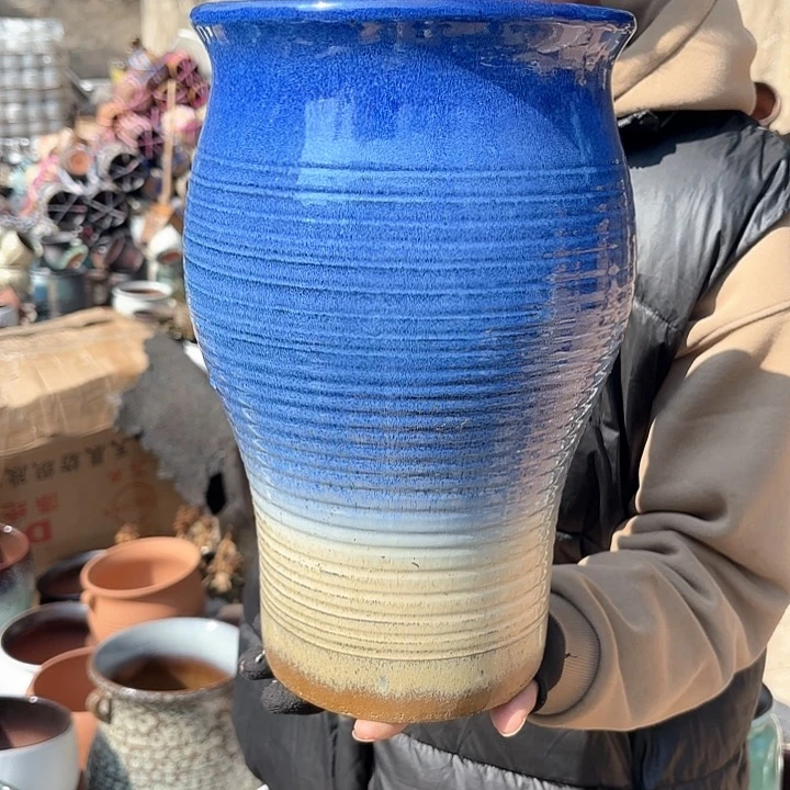 红陶蓝口径19高度30