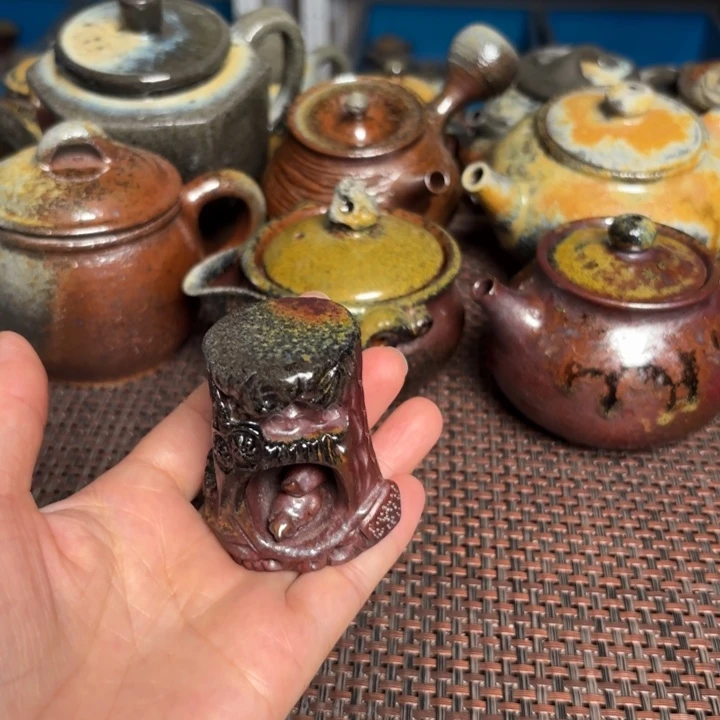 茶杯紫砂松鼠盖只
