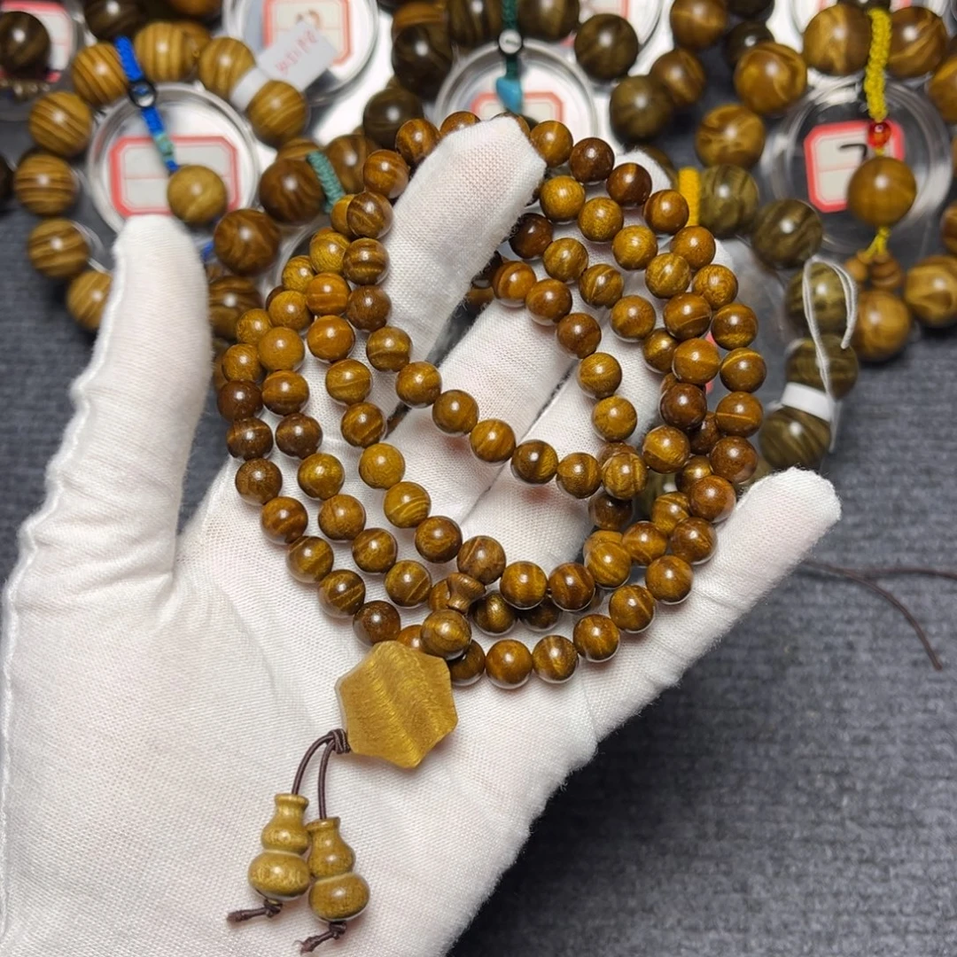 手串/手链楠木（金丝楠）红油底0.8/108水波358