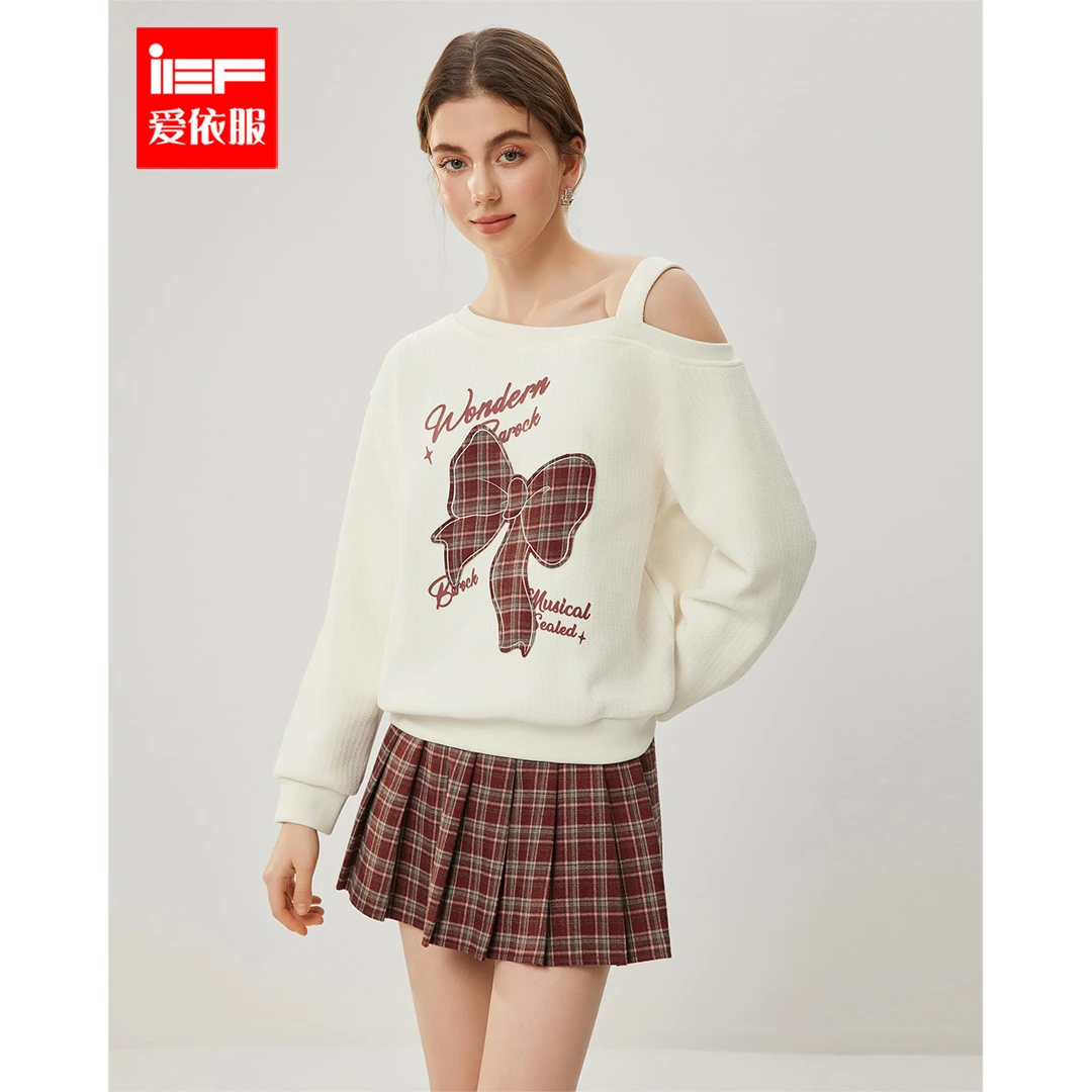 IEF/爱依服时尚套装2025冬春新款法式甜美减龄学院风百搭上下套裙