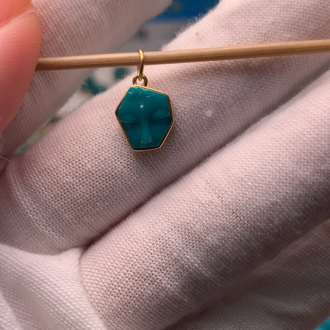 绿松石18K金镶嵌配饰