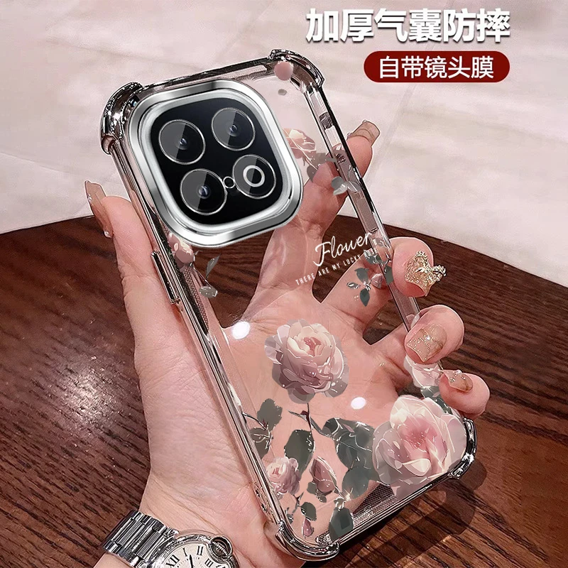 小众轻奢适用iqooz10turbo手机壳女款四角防摔玫瑰 pro自带镜头膜