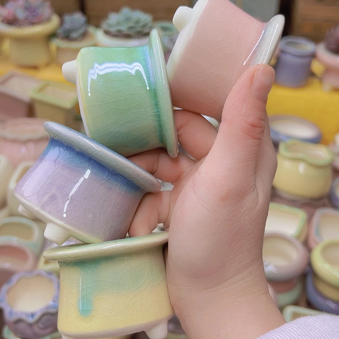 红陶陶瓷花盆当场满12包邮