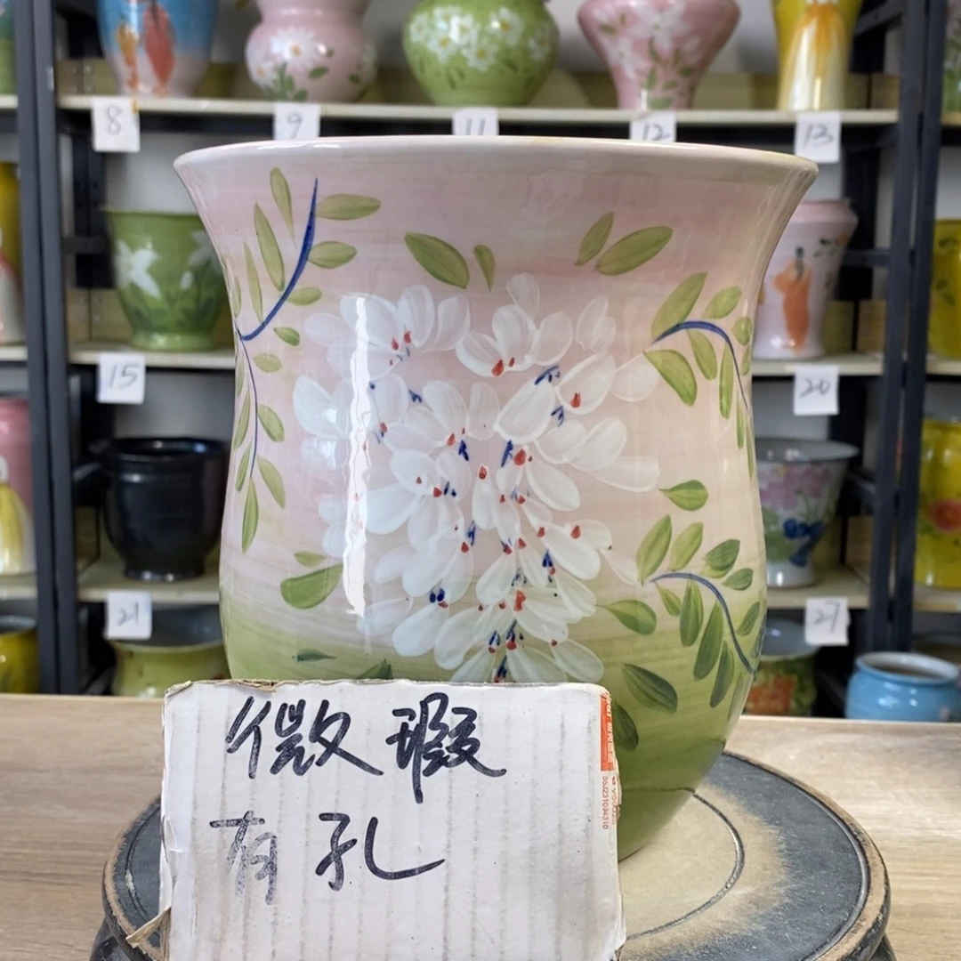 景德镇手工手绘陶瓷花盆