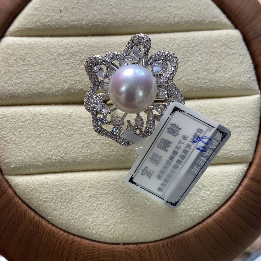 海水珍珠戒指银S925镶嵌
