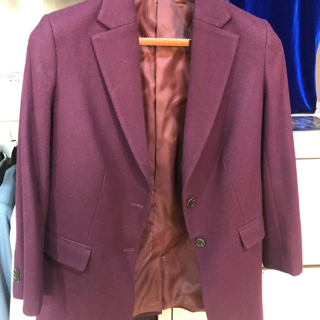 14号链接酒红色女士西服上衣（清仓样衣）