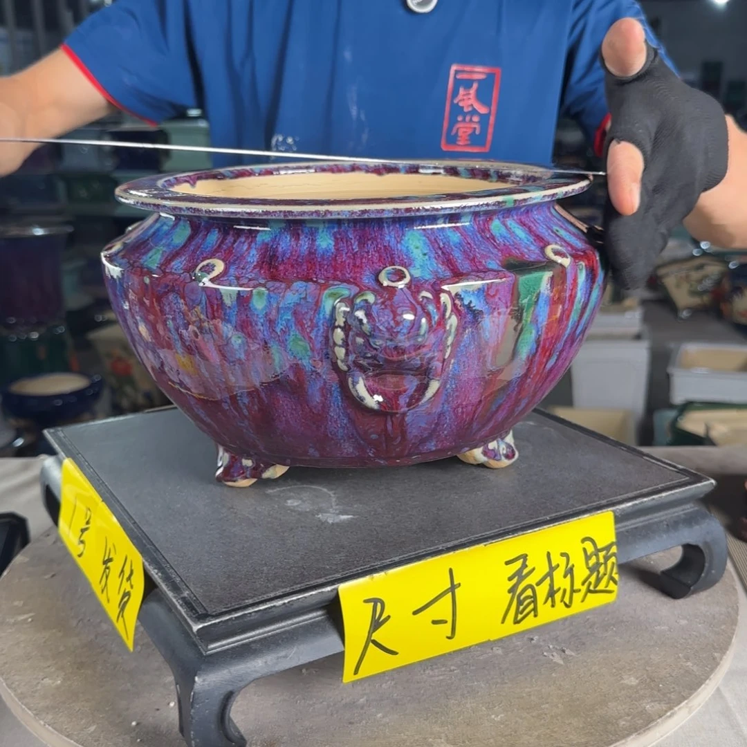 一风堂石湾花盆  内21*13内侧缝隙