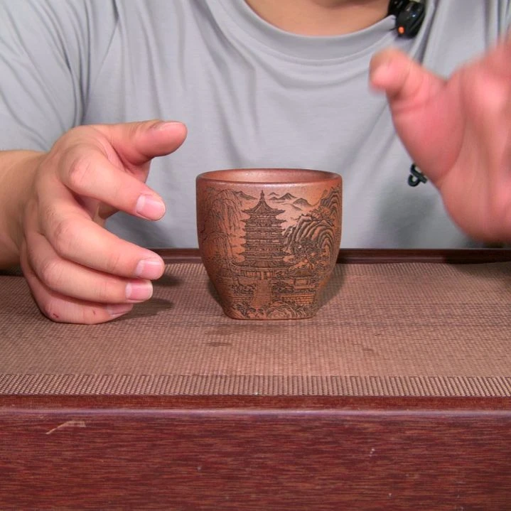 茶杯紫砂高货放漏