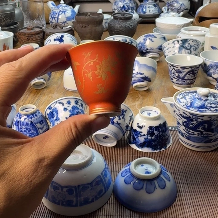 青花瓷器杯子茶具