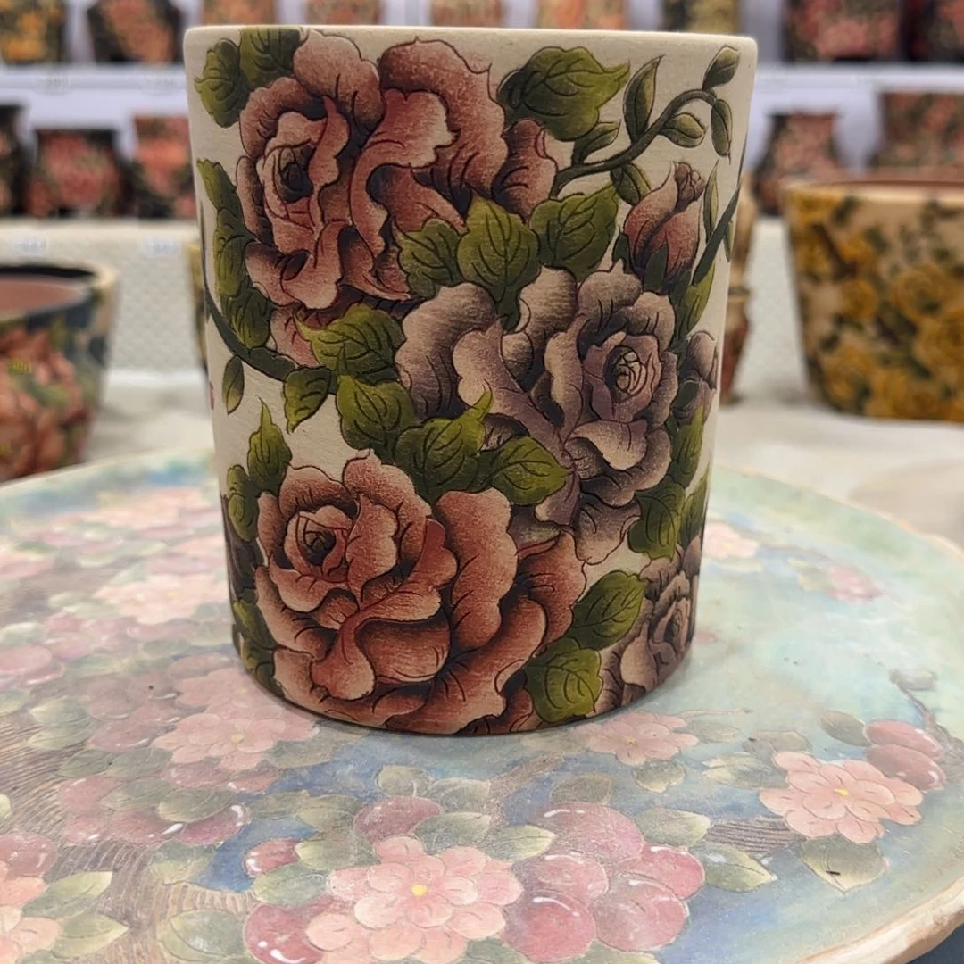 W***G紫砂花盆精品多肉手绘花盆