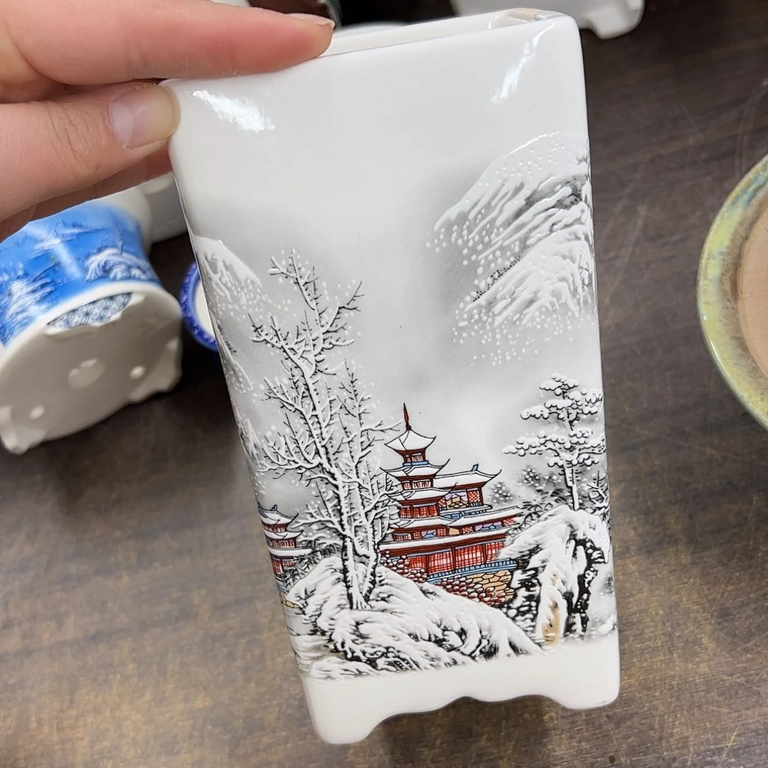紫砂花盆599号瑕疵10/19cm