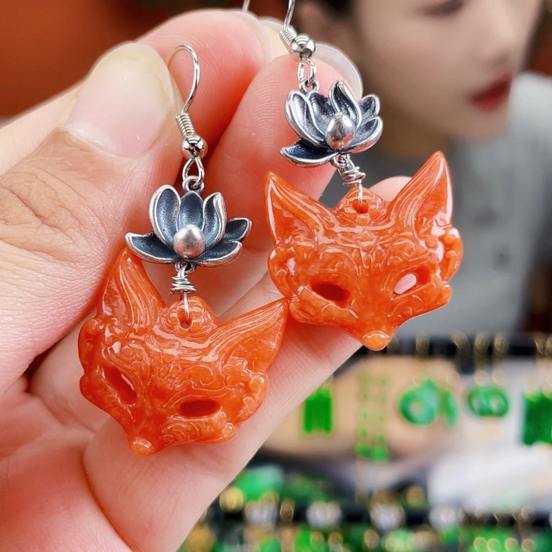 翡翠未镶嵌耳饰饰品