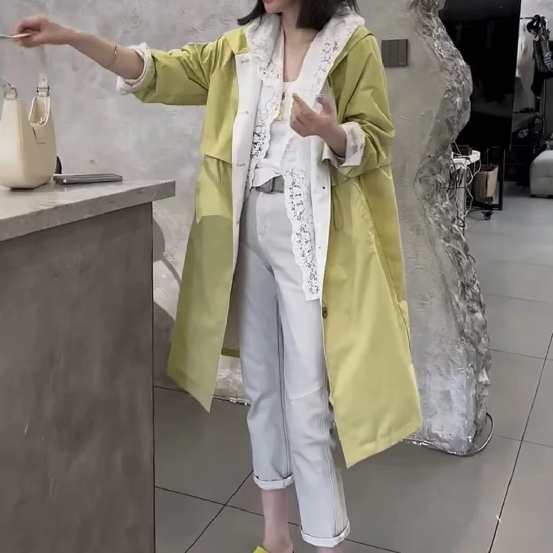 2025春季新款时尚显瘦气质女士网红洋气风衣外套百搭款D7369