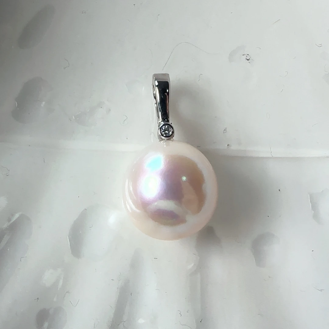 银S925镶嵌颈饰淡水珍珠