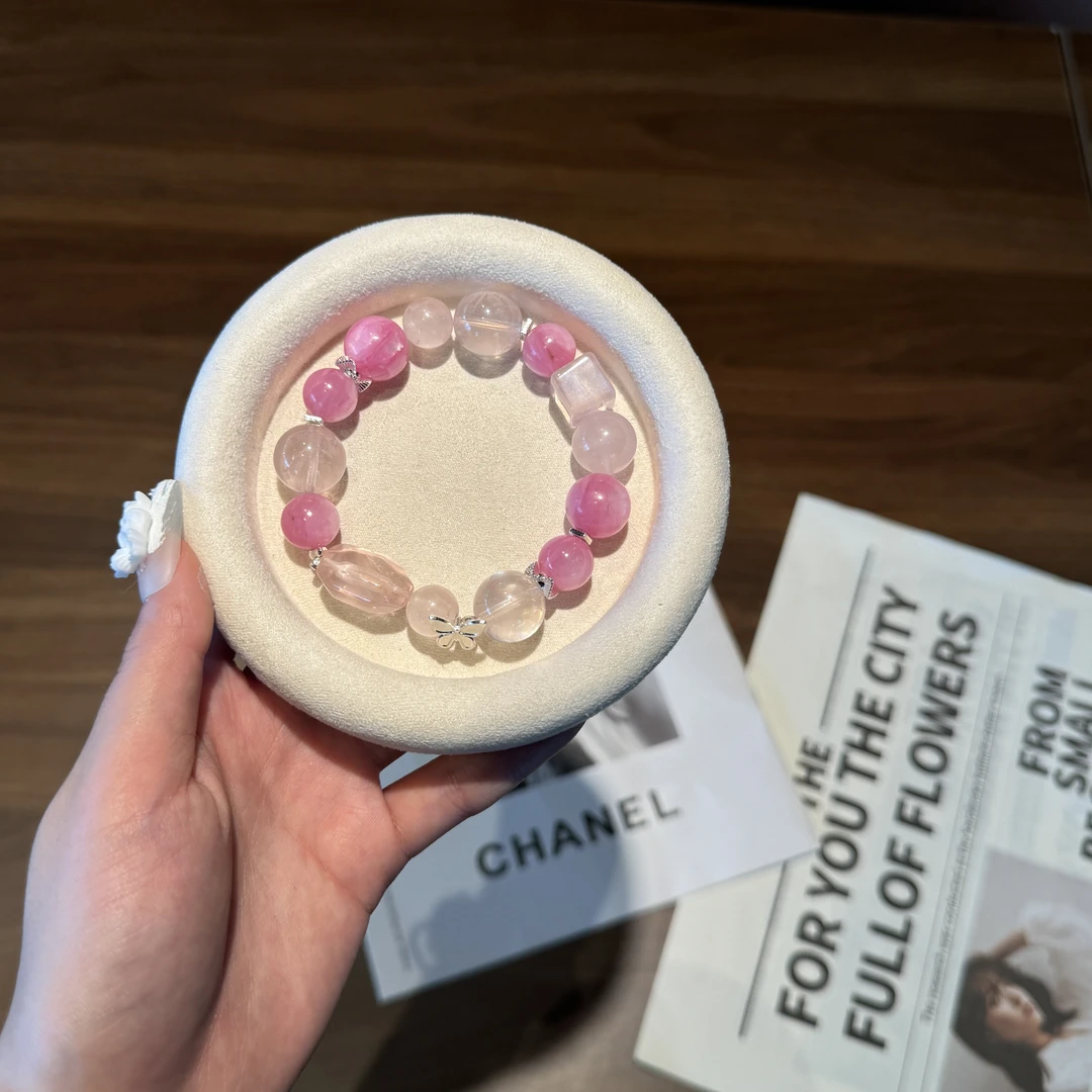 F-14「六月crystal」粉水晶 粉云母 (10mm-15mm)