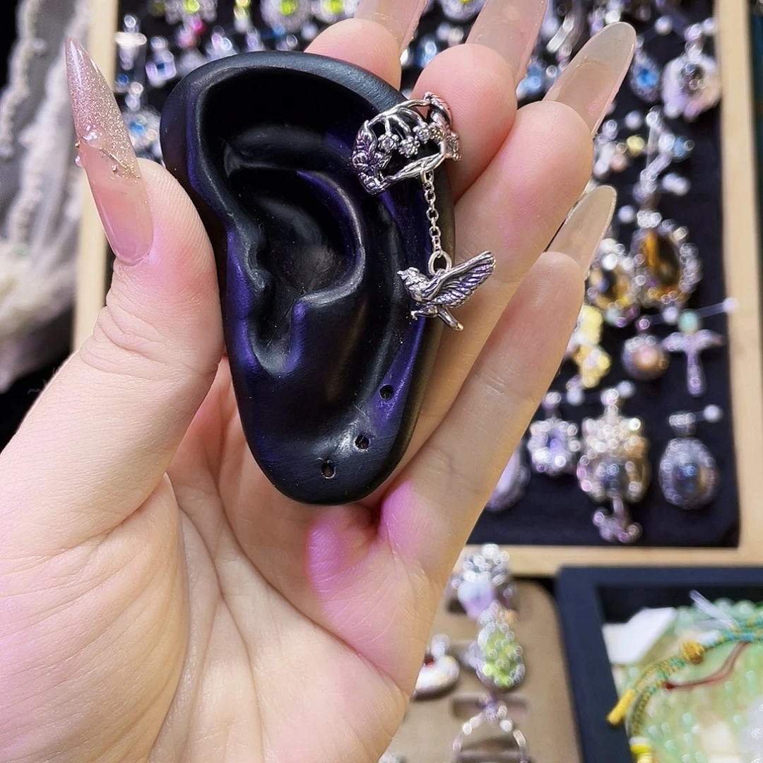 925银知更鸟耳扣一枚