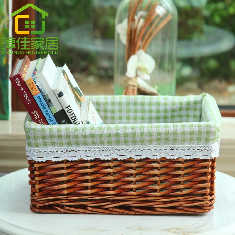 收纳筐藤编收纳篮收纳盒柳编竹编收纳筐淳佳家居桌面收纳筐
