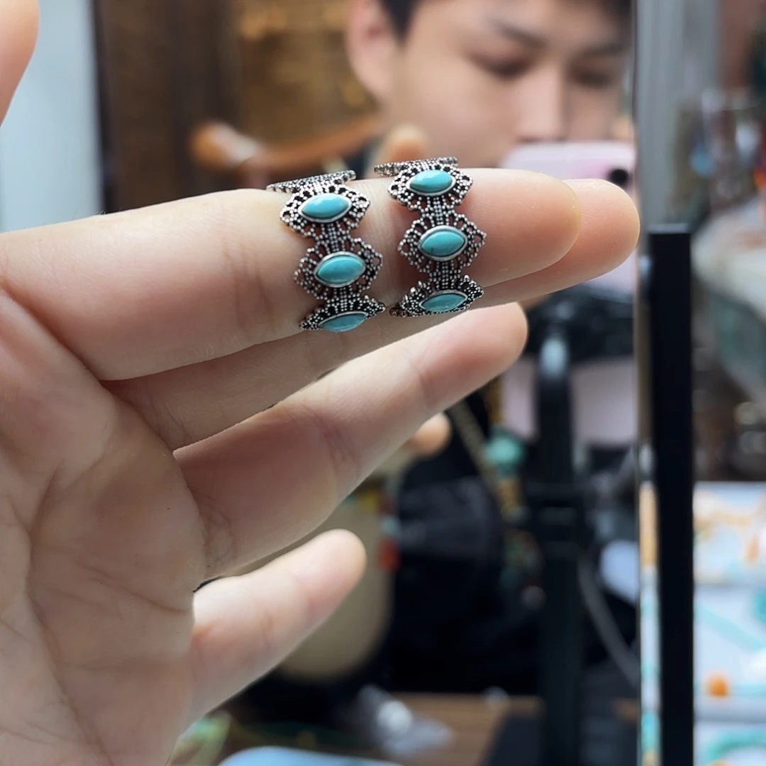 琥珀戒指未镶嵌戒指发其一