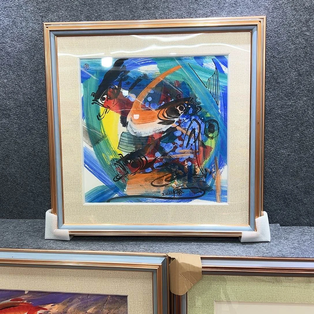 国画知鱼之乐纯手绘