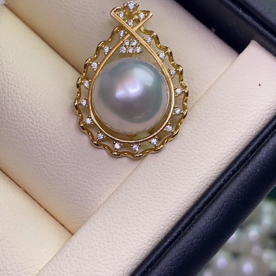 海水珍珠银S925镶嵌颈饰