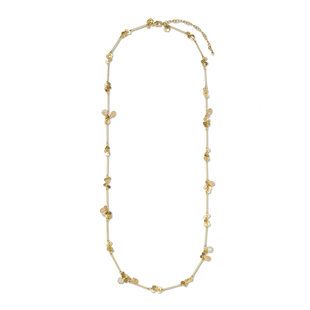 MAKIIMAKII 铜合成锆石项链 松果长项链 精致百搭度假叠戴锁骨链