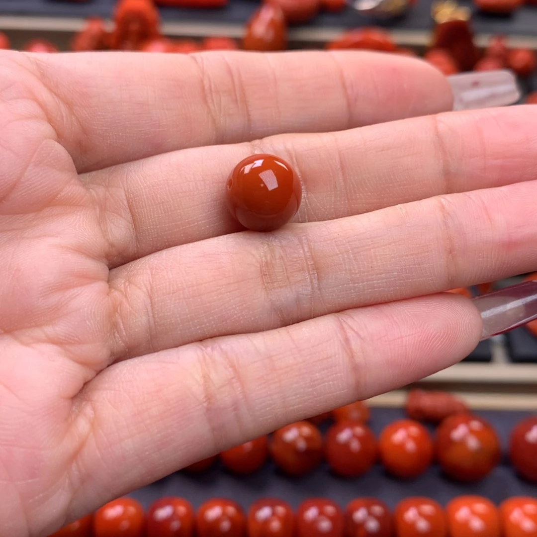 【闪购商品】南红玛瑙圆珠单珠10mm➕未镶嵌?***?
