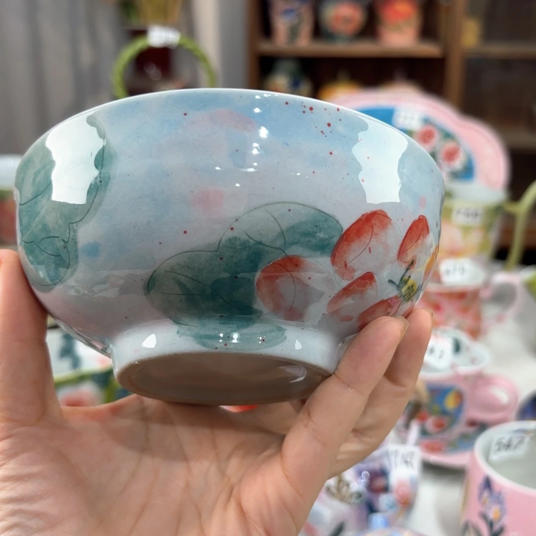 景德镇手绘高温釉下彩陶瓷茶具