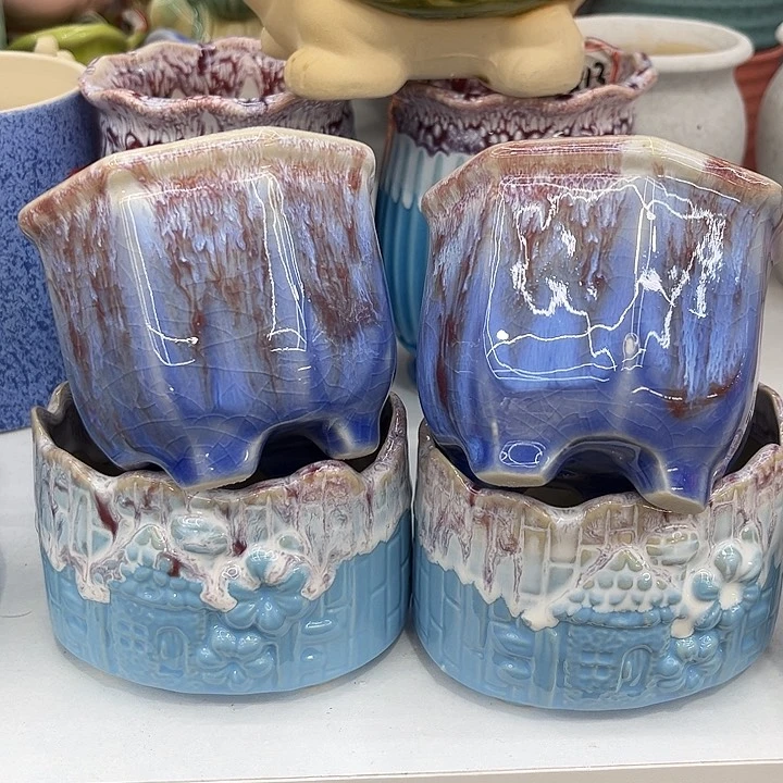 多肉植物陶瓷花盆9.99包邮